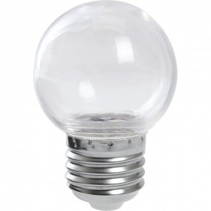 38119 Лампа светодиодная Feron LB-37 Шарик E27 1W теплый свет (2700K) прозрачный Лампа светодиодная Feron LB-37 Шарик E27 1W теплый свет (2700K) прозрачный