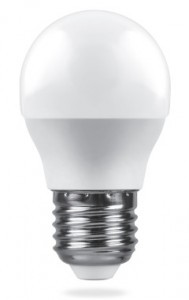 38076 Лампа светодиодная Feron.PRO LB-1407 Шар G45 E27 7,5W холодный свет (6400К) OSRAM LED Лампа светодиодная Feron.PRO LB-1407 Шар G45 E27 7,5W холодный свет (6400К) OSRAM LED