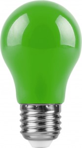 25922 Лампа светодиодная Feron LB-375 E27 3W зеленый Лампа светодиодная Feron LB-375 E27 3W зеленый