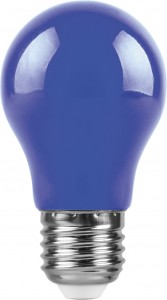25923 Лампа светодиодная Feron LB-375 E27 3W синий Лампа светодиодная Feron LB-375 E27 3W синий