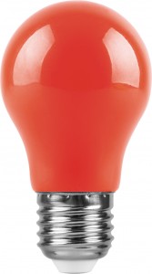 25924 Лампа светодиодная Feron LB-375 E27 3W красный Лампа светодиодная Feron LB-375 E27 3W красный