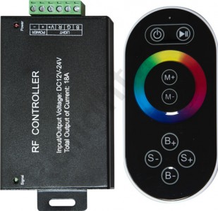 21557 Контроллер Feron для многоцветной (RGB) светодиодной ленты LD55  черный цвет Контроллер Feron для многоцветной (RGB) светодиодной ленты LD55  черный цвет
