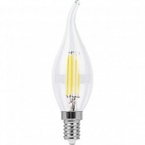 Лампа светодиодная Feron LB-718 свеча на ветру С35Т E14 15W холодный свет (6400K)