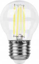 Лампа светодиодная Feron LB-52 Шарик E27 7W теплый свет (2700К)