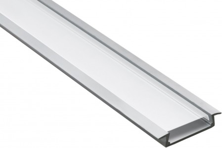 10293 Профиль алюминиевый Feron для светодиодной ленты CAB252  &quot;встраиваемый&quot; широкий  , серебро Профиль алюминиевый Feron для светодиодной ленты CAB252  "встраиваемый" широкий  , серебро