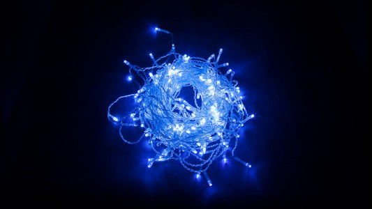 32350 Светодиодная гирлянда Feron CL23 бахрома 5,3м*0,7м + 3м 230V синий c питанием от сети 