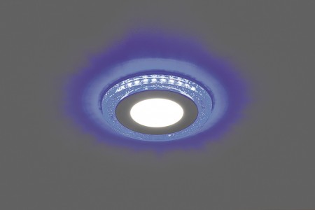 29586 Светодиодный светильник Feron AL2330 встраиваемый 9W дневной свет (4000К) и подсветка синий Светодиодный светильник Feron AL2330 встраиваемый 9W дневной свет (4000К) и подсветка синий