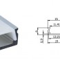 10267 Профиль алюминиевый Feron для светодиодной ленты CAB262  "накладной" узкий с заглушками - cab262.jpg