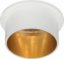 Светильник потолочный встраиваемый, MR16 G5.3 алюминий, белый+золото DL6005