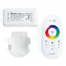 Контроллер Feron для RGB светодиодной ленты с пультом 12-24V белый LD63