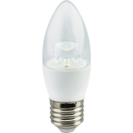 C7QV70ELC Лампа светодиодная Ecola candle   LED Premium  7,0W 220V  E27 4000K прозрачная свеча с линзой (композит) 103x37 