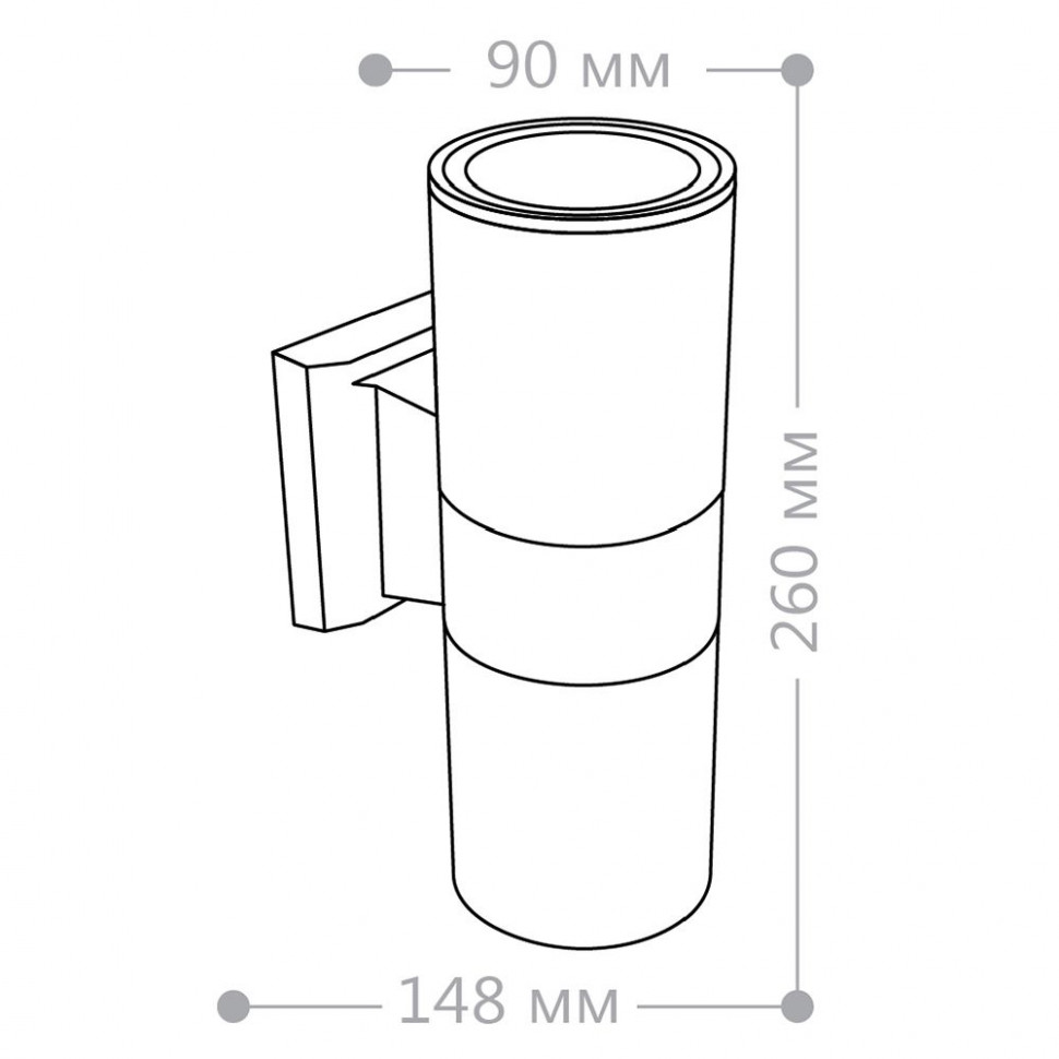 Светильник садово-парковый Feron DH0702, на стену вверх/вниз, 18W 2*E27 230V, серый, артикул FERON 06295