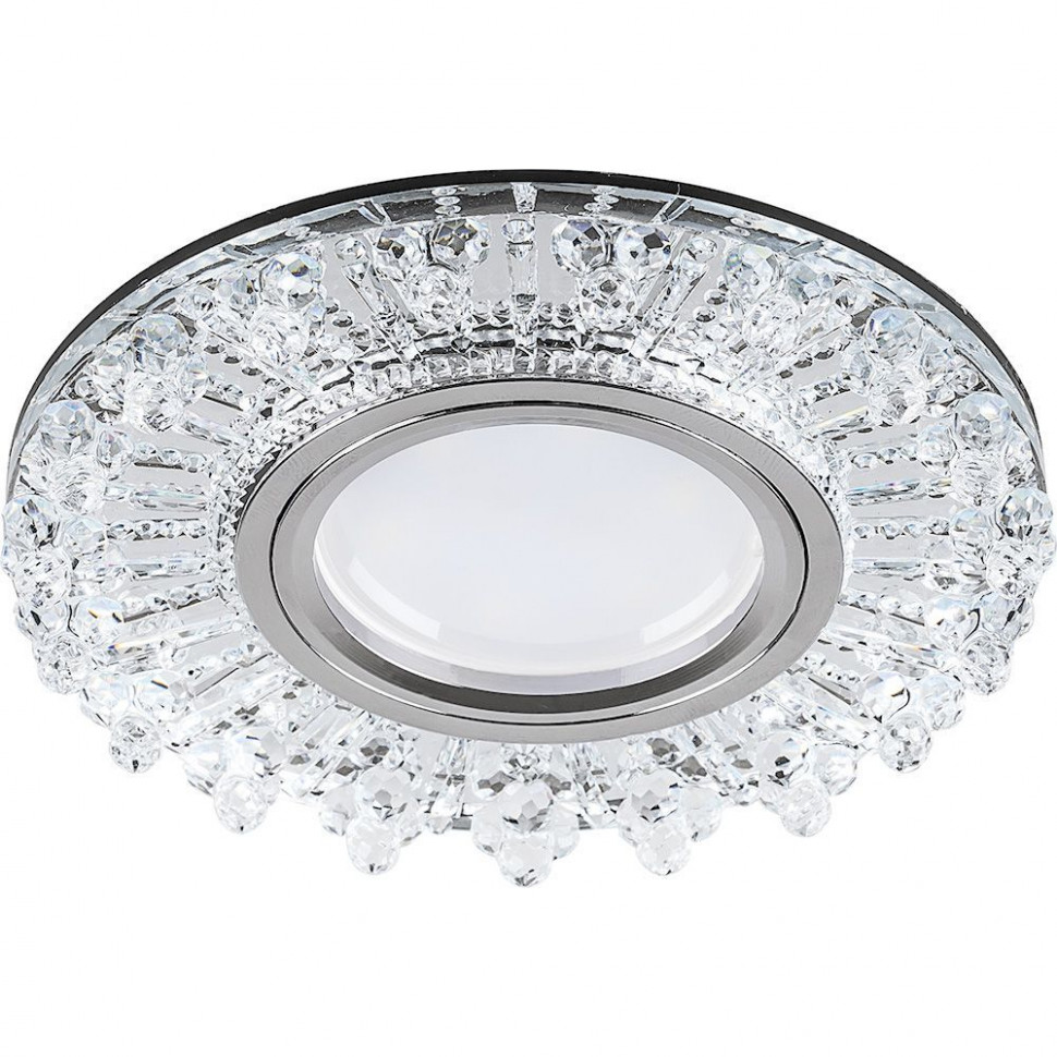 Светильник встраиваемый с LED подсветкой Feron CD944 потолочный MR16 G5.3 прозрачный, хром, артикул FERON 32992