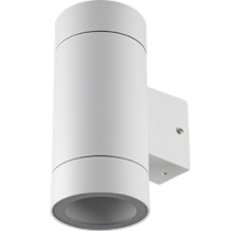 Ecola GX53 LED 8013A светильник уличный накладной IP65 прозрачный Цилиндр металл. 2*GX53 Белый матовый 205x140x90