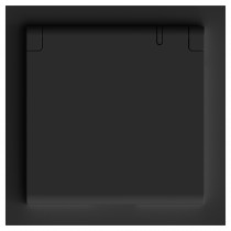 Розетка 1-местная с/з (механизм) STEKKER RST16-5112-05 250V 10А с крышкой и защитной шторкой серия Эмили, черный уголь soft touch