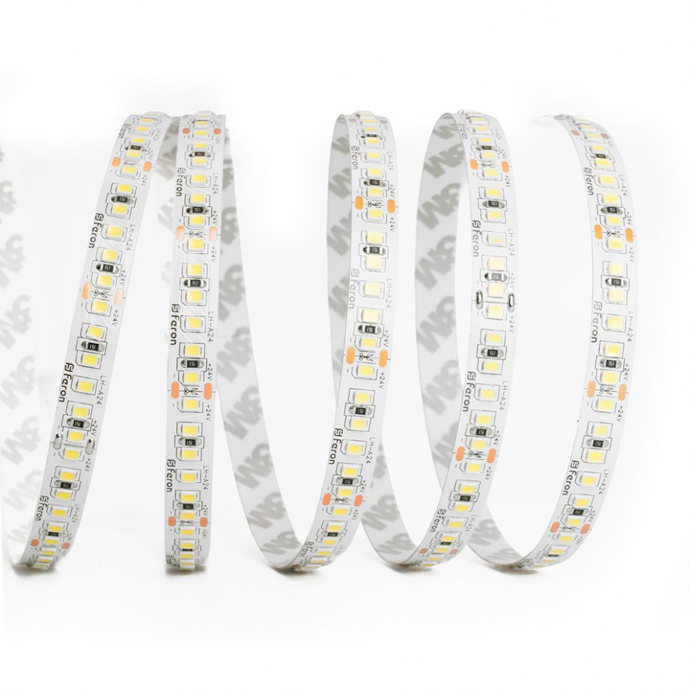 Светодиодная LED лента Feron LS502, 180SMD(2835)/м 16Вт/м 24V 5000*10*1.22мм 6000К IP20, артикул FERON 41529