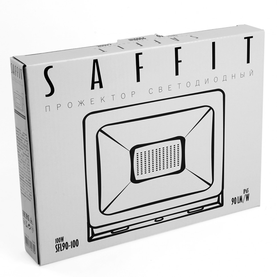 Светодиодный прожектор SAFFIT SFL90-100 IP65 100W 4000K черный, артикул SAFFIT 55230