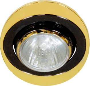17702 Светильник потолочный 108Т-MR16, черный (золото) Светильник потолочный 108Т-MR16, черный (золото)