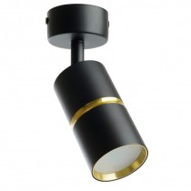 Светильник накладной спот Feron ML1861 ZEN под лампу GU10 MR16, чёрный-золото