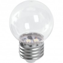 Лампа светодиодная Feron LB-37 Шарик E27 1W холодный свет (6400K) прозрачный