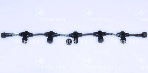 RL-SC3/5-B Разветвитель 0,6 м, 3 pin, 5 лучей, черный Rich LED 