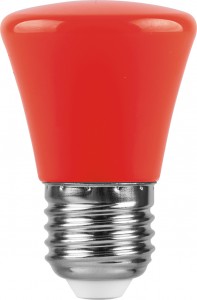 Лампа светодиодная Feron LB-372 Колокольчик E27 1W красный 25911 Лампа светодиодная Feron LB-372 Колокольчик E27 1W красный