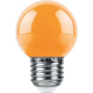 38124 Лампа светодиодная Feron LB-37 Шарик E27 1W оранжевый Лампа светодиодная Feron LB-37 Шарик E27 1W оранжевый