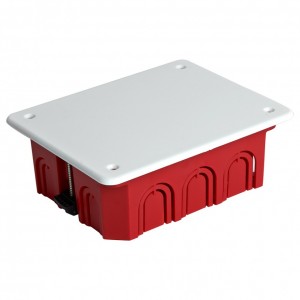 Коробка монтажная STEKKER для полых стен с крышкой 120х92х45мм, красный EBX30-02-1-20-120 (GE41028) 49008 