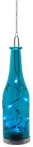 Новогоднее украшение подвесное "Бутылка" с гирляндой внутри,на батарейках, голубая, LT049