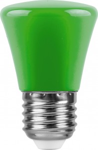 Лампа светодиодная Feron LB-372 Колокольчик E27 1W зеленый 25912 Лампа светодиодная Feron LB-372 Колокольчик E27 1W зеленый