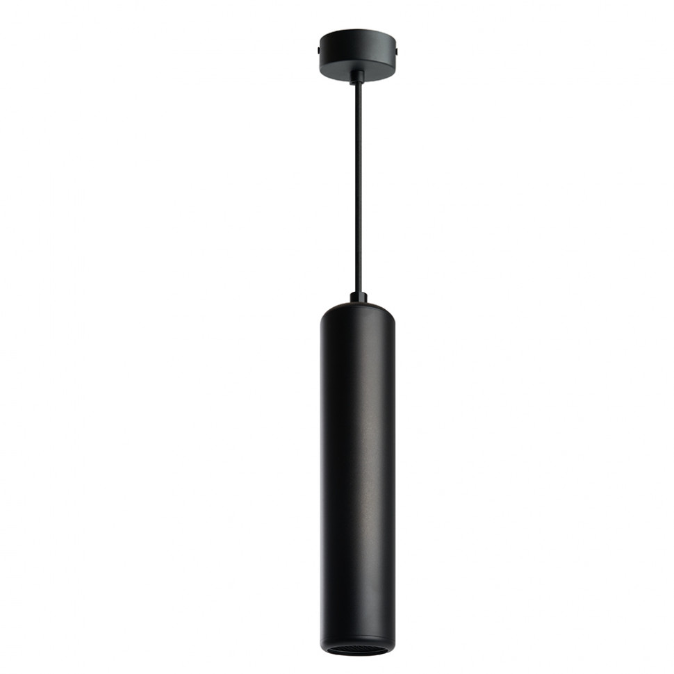 Светильник потолочный Feron ML1842 Barrel ECHO levitation MR16 35W, 230V, GU10, чёрный, с антибликовой сеточкой, на подвесе 0.9м, артикул FERON 48396