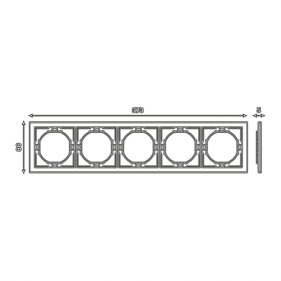 Рамка 5-местная, STEKKER, серия Мия, PFR00-3005-05, черный бархат, артикул STEKKER 50465