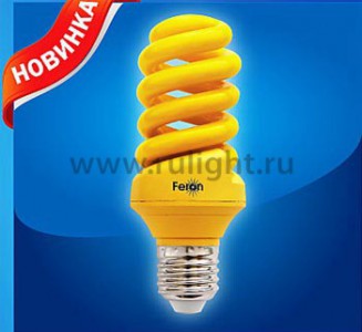 Лампа энергосберегающая, 20W 230V E27 спираль T3 желтая, ELSM51B-Color 04120 Энергосберегающая цветная лампа ELSM51B-COLORМощность: 20WЦоколь: E27Размеры: L= 48 мм, H=125 ммДиаметра трубки: 9 ммСила тока: 135 mA Цвет: Желтая
