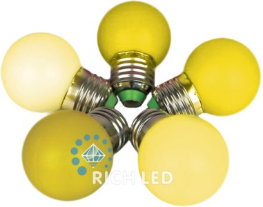 RL-BL-E27-G45-Y Лампа для Белт-лайта Е27, 1 Вт, d=45 мм, желтая Rich LED 