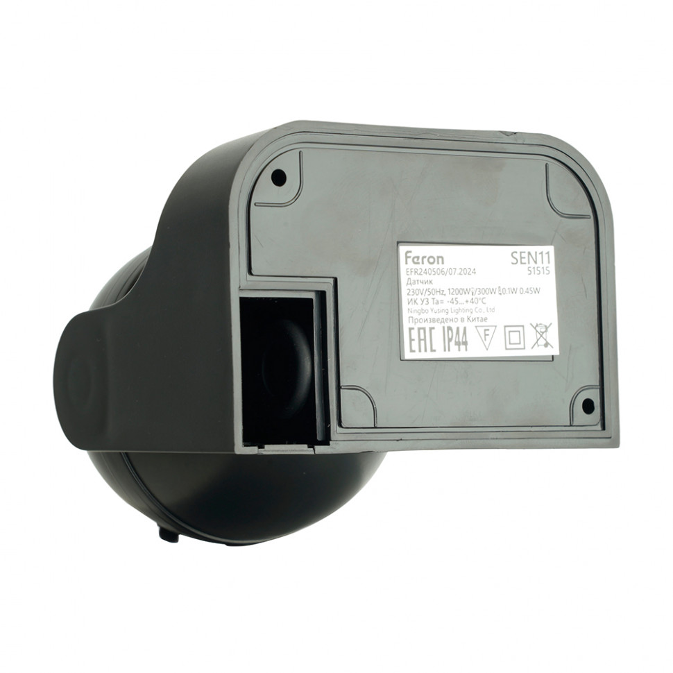 Датчик движения 1200W 12m 180° черный, SEN11, артикул FERON 51515