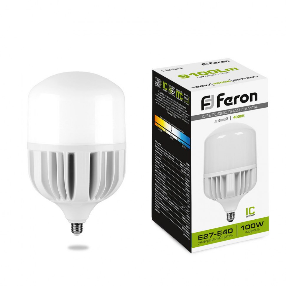 Лампа светодиодная Feron LB-65 E27-E40 40W 175-265V 4000K, артикул FERON 25819