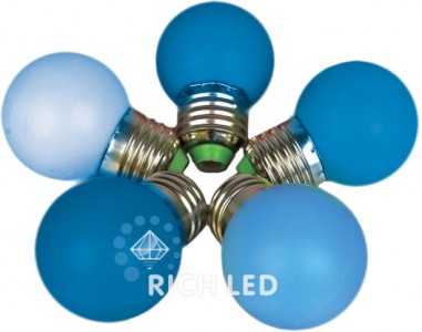 RL-BL-E27-G45-B Лампа для Белт-лайта Е27, 1 Вт, d=45 мм, синяя Rich LED 