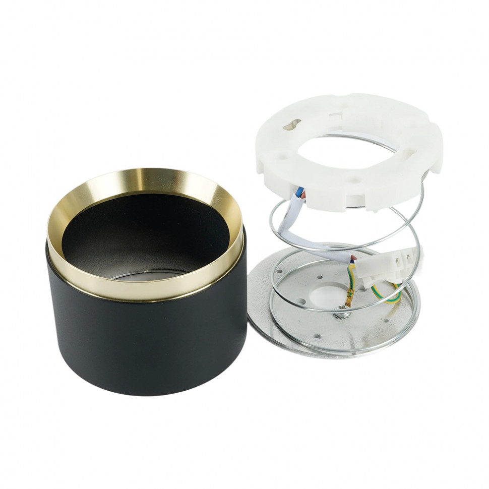 Светильник потолочный Feron Barrel DUET HL459 12W, 230V,GX53, черный + золото IP20, артикул FERON 52021