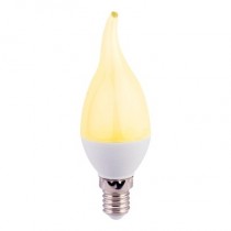 Лампа светодиодная Ecola candle   LED  7,0W 220V E14 золотистая свеча на ветру (композит) 130x37