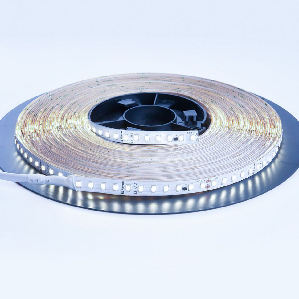 Светодиодная LED лента Feron LS520 стабилизированная, 120SMD(2835)/м 11Вт/м 24V 20000*10*1.22мм 6000К IP20, артикул FERON 41278