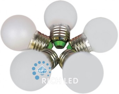 RL-BL-E27-G45-W Лампа для Белт-лайта Е27, 1 Вт, d=45 мм, белая Rich LED 