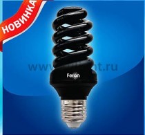 Лампа энергосберегающая, 20W 230V E27 спираль T3 Ультрафиолет, ELSM51B-Color
