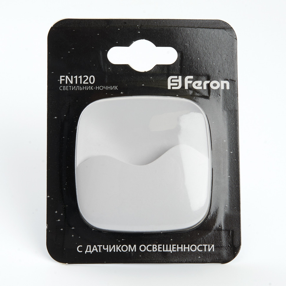 Светильник ночник Feron FN1120 0,5W 230V, белый, артикул FERON 41019
