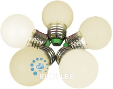 RL-BL-E27-G45-WW Лампа для Белт-лайта Е27, 1 Вт, d=45 мм, теплый. белая Rich LED 