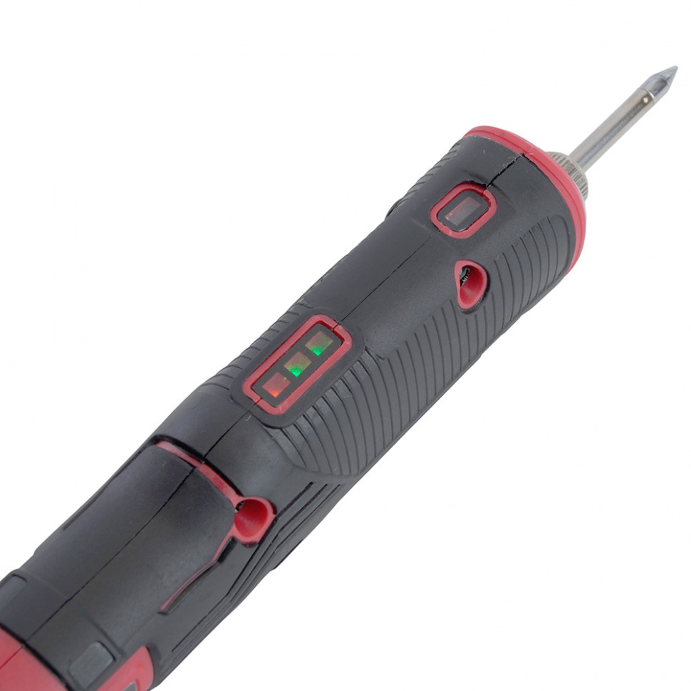 Паяльник беспроводной 8W, нихромовый нагреватель, 1800 mAh, 5В, красный/черный, PLE801-08, артикул STEKKER 50098