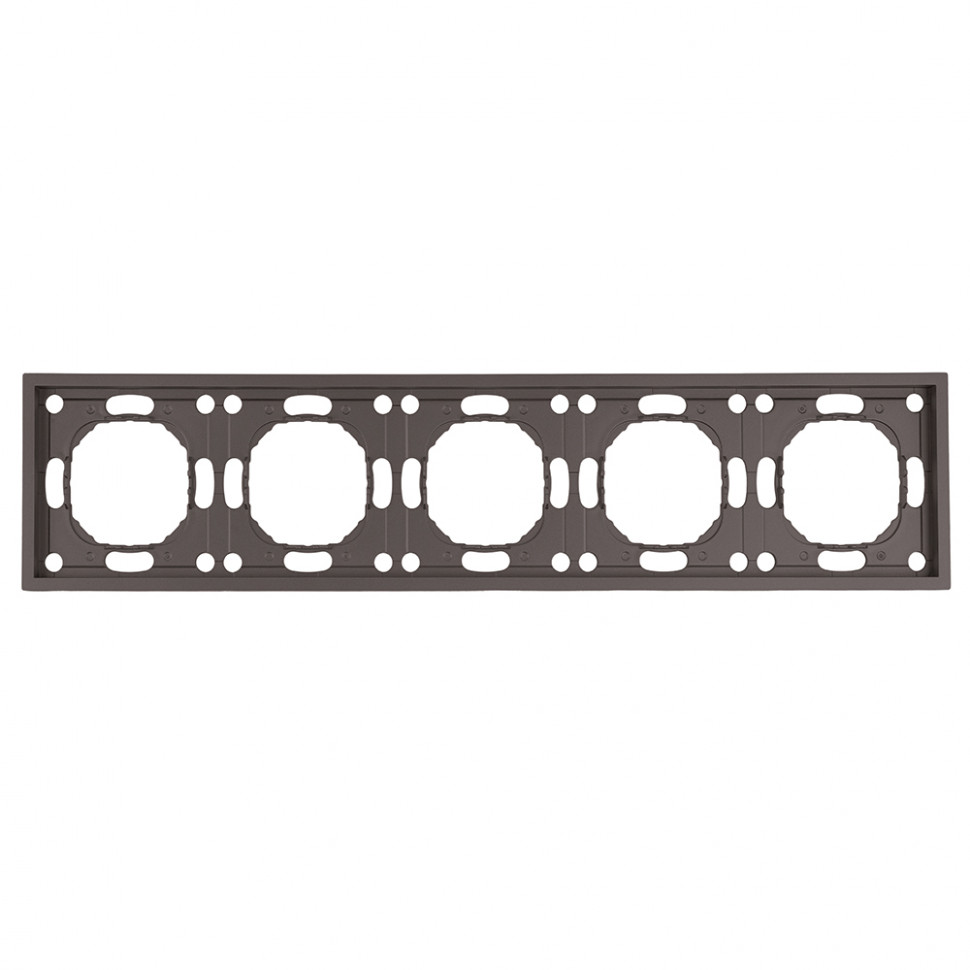Рамка STEKKER, PFR00-5005-09 5-местная, серия Эмили, антрацит, soft touch, артикул STEKKER 49940