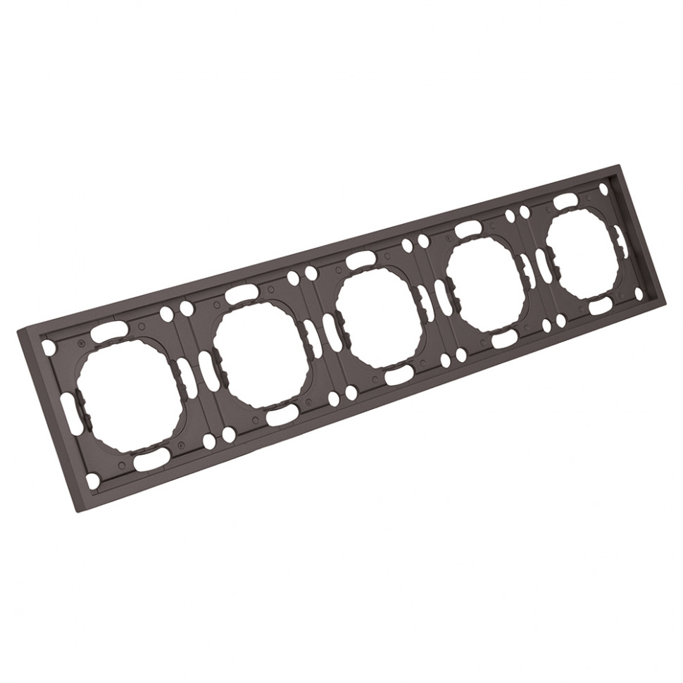 Рамка STEKKER, PFR00-5005-09 5-местная, серия Эмили, антрацит, soft touch, артикул STEKKER 49940