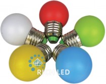 Лампа для Белт-лайта Е27, 1 Вт, d=45 мм, RGB(многоцветное) Rich LED