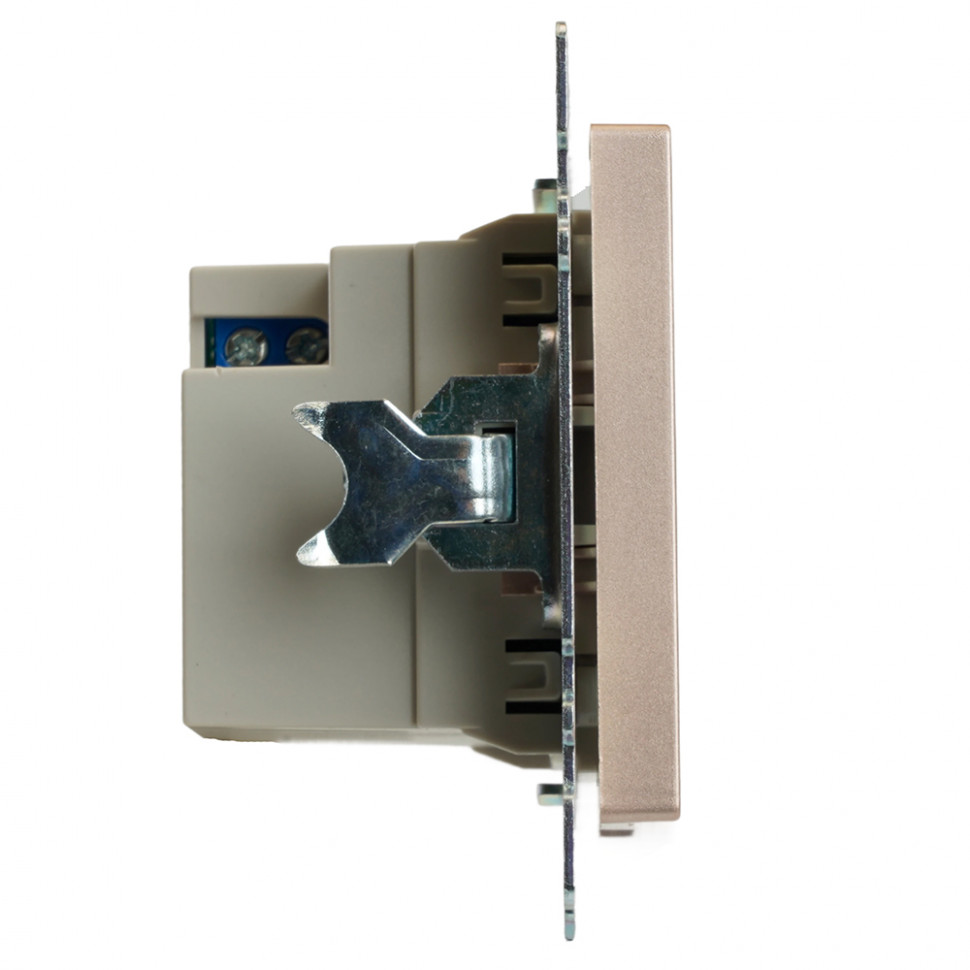 Розетка 2-местная USB + type C (механизм), STEKKER GLS10-7116-02, 250B, 3A, max 20W, серия Катрин, шампань, артикул STEKKER 50056