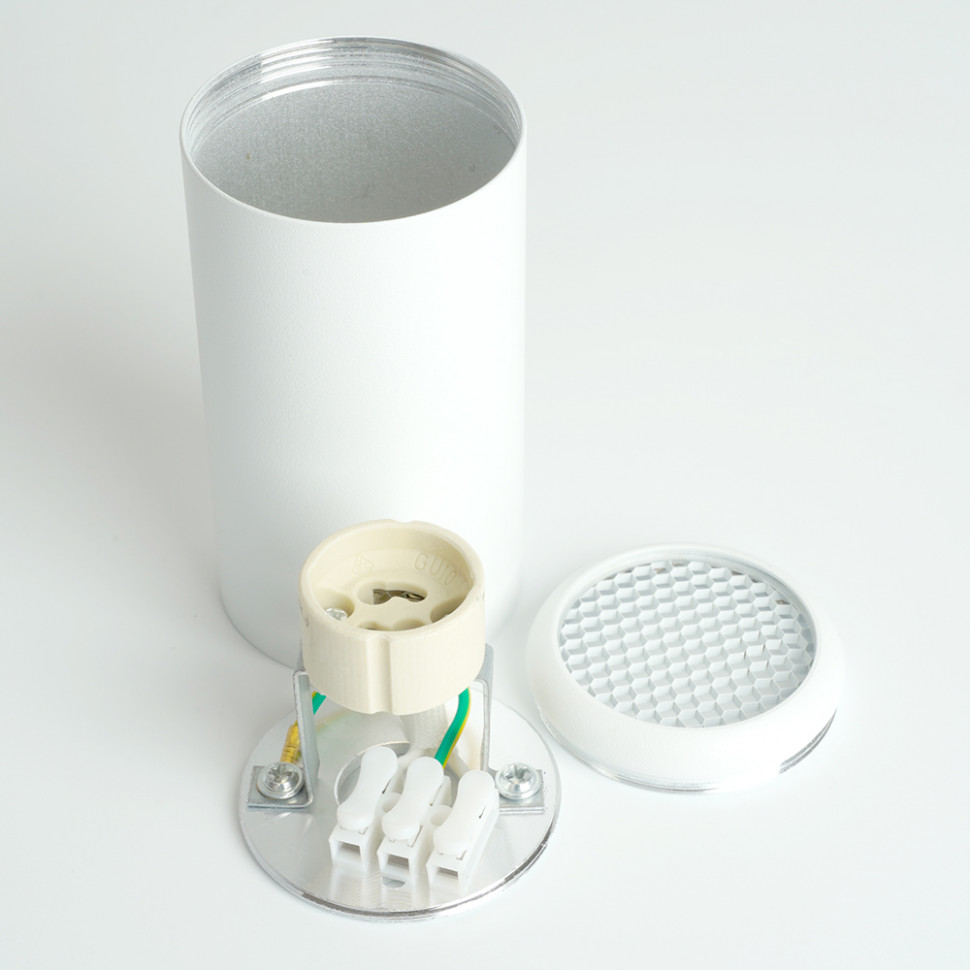Светильник потолочный Feron ML184 Barrel ECHO MR16 GU10 35W 230V, белый, с антибликовой сеточкой, артикул FERON 48393